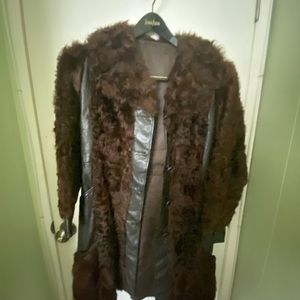 Vintage circa1960 Curly Goat Coat
